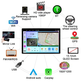 13,1-дюймовое Автомобильное радио для Honda CRIDER 2019 Автомобильный DVD GPS Навигация Стерео Carplay 2 Din Центральный Мультимедийный Android Auto 3