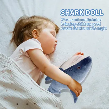 30 см Голубая акула, мягкая плюшевая кукла, Мягкое милое мультяшное животное, подушка для чтения, Подушка для украшения океана, игрушка для детей, подарки на День рождения