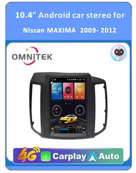 OMNITEK 128 ГБ Android Радио Стерео для Nissan MAXIMA 2009 2010 2011 2012 Carplay Автомобильный Мультимедийный Плеер GPS Навигация Авторадио