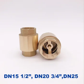 Высококачественный латунный встроенный пружинный вертикальный обратный клапан для счетчика воды DN15 / DN20 / DN25 1/2 